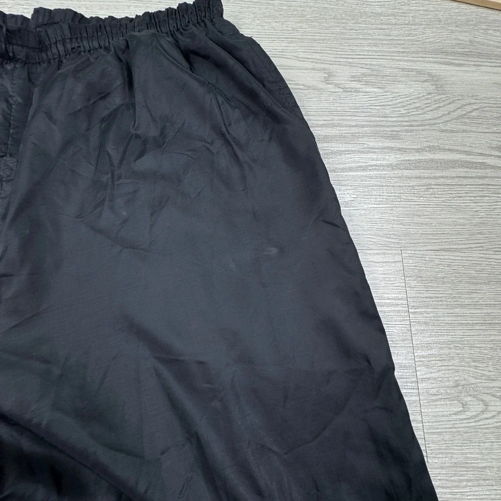 Columbia Mens‎ Nylon Packable Windbreaker Pants Black XL Elastic Waist Zip Cuffs